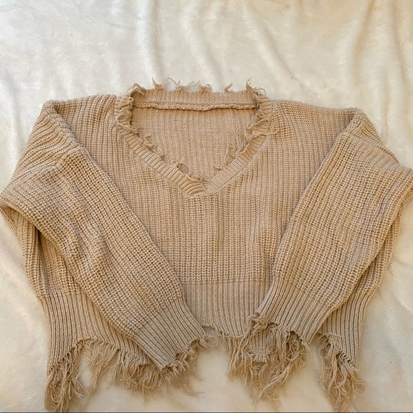 Fringe trim sweater - Picture 1 of 1